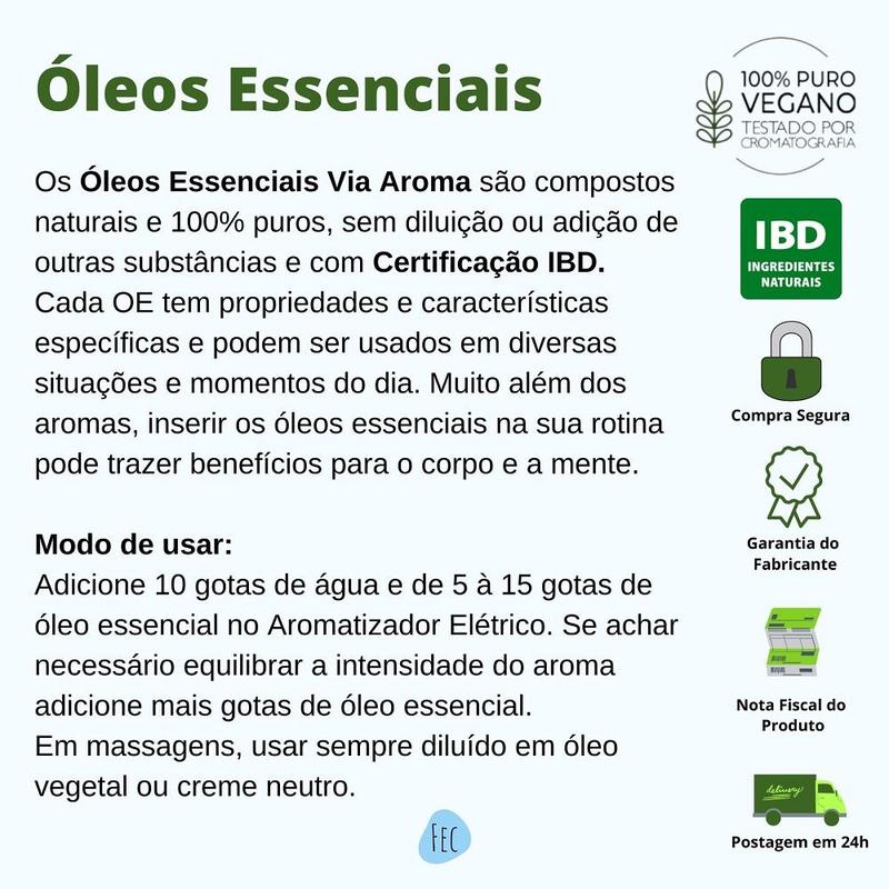 Óleo Essencial Lavanda e Laranja Doce Via Aroma - Aromaterapia